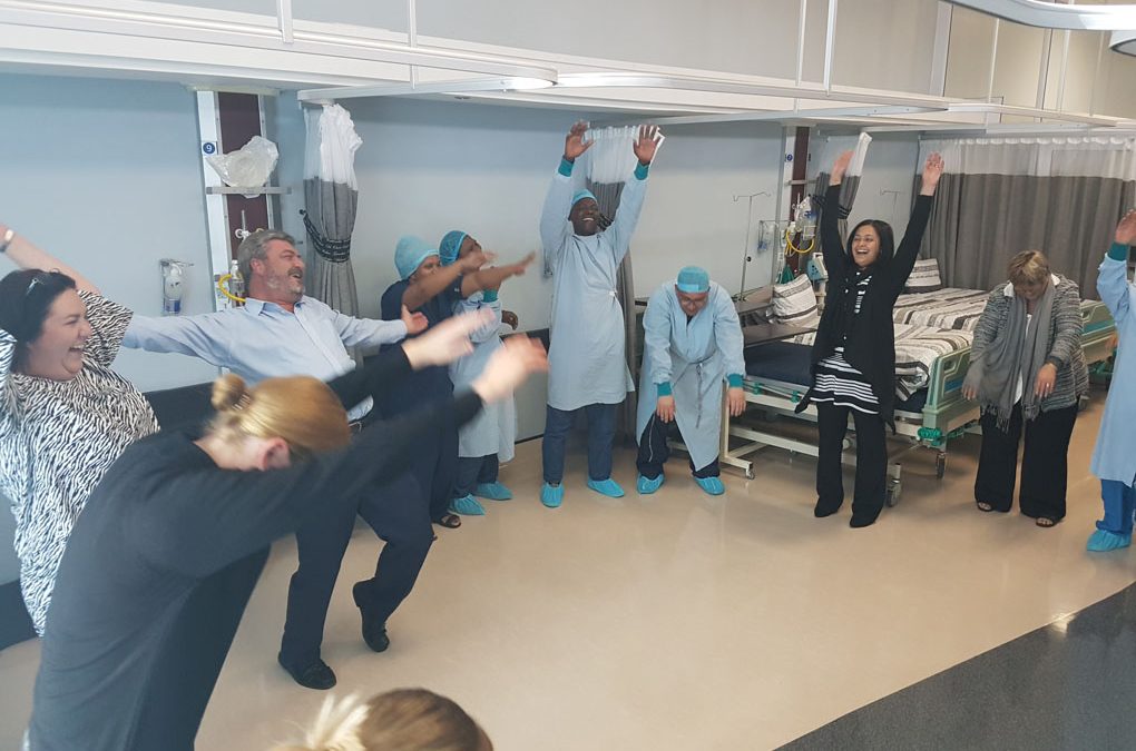 Laughing yoga for our staff