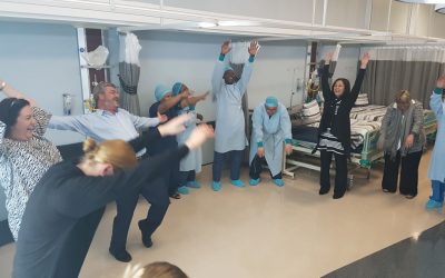 Laughing yoga for our staff